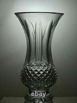 Waterford Crystal Cut Glass Vase Signed 9 Tall