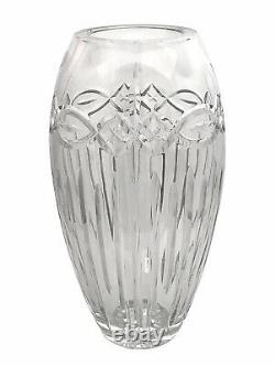 Waterford Crystal Dolmen Large Floral Vase 13 in Braid Star Cuts