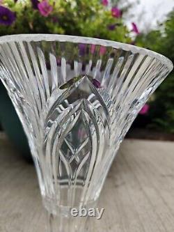 Waterford Crystal Footed Flower Vase Flutted Flared 10