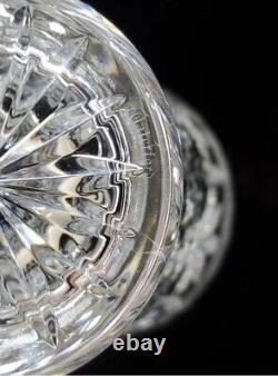 Waterford Crystal Footed Vase 8 Fans Criss Cross Cuts Ireland Vintage GORGEOUS