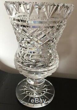 Waterford Crystal Georgian Footed Master Cut Vase In Thistle Shape