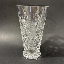 Waterford Crystal Hand Cut Leaded Clear Footed Vase 8
