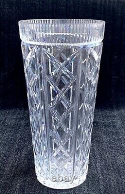 Waterford Crystal Irish Cut Killeen Vase 1960s 11 tall