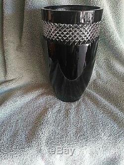 Waterford Crystal John Rocha 12 Black (Hand Cut) Vase