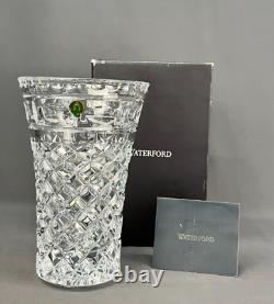 Waterford Crystal Leonora 10 Vase with Cut Glass Diamond Pattern in Box Mint