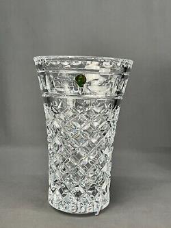 Waterford Crystal Leonora 10 Vase with Cut Glass Diamond Pattern in Box Mint