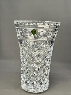 Waterford Crystal Leonora 10 Vase with Cut Glass Diamond Pattern in Box Mint