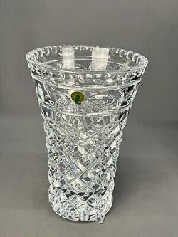 Waterford Crystal Leonora 10 Vase with Cut Glass Diamond Pattern in Box Mint