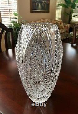 Waterford Crystal Reflections Vase Huge Very Beautiful With Deep Bold Cuts
