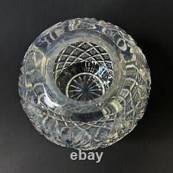 Waterford Crystal Rose Round Bowl Vase Signed & Numbered 37/100