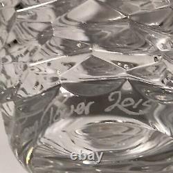 Waterford Crystal Vase 4.5 SIGNED BY DESIGNER TOM POWER 2015 RARE