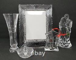 Waterford Crystal Wedding LOT Cake Topper Best Wishes Bottle Coaster Ring Holder