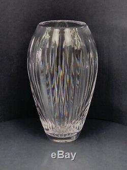 Waterford Cut Clear Crystal Glass Carina 9 Tall Vase 5.25 Diameter made Ireland