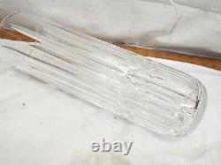 Waterford Cut Crystal 12 Flower Floral Vase Narrow Straight Wall Sides Modern