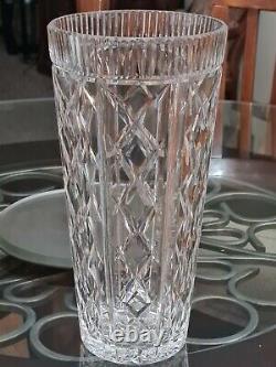Waterford Cut Crystal Clare Pattern Vase Large 12 x 6 Heavy