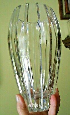Waterford Cut Crystal Large Vase Palladia 9 Flower Hand Cut in Slovenia