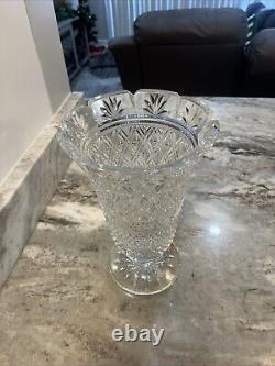 Waterford Cut Crystal Pedestal Footed 10 Vase