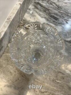 Waterford Cut Crystal Pedestal Footed 10 Vase