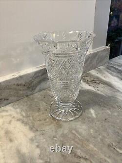 Waterford Cut Crystal Pedestal Footed 10 Vase