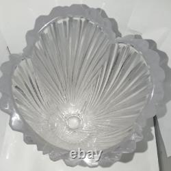 Waterford Cut Crystal Seashells Centerpiece 10 Footed Flower Bouquet Vase NOS