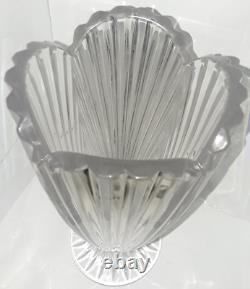 Waterford Cut Crystal Seashells Centerpiece 10 Footed Flower Bouquet Vase NOS