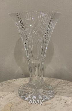 Waterford Footed Trumpet Vase Romance of Ireland 10 Signed EUC