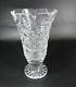 Waterford Georgian Strawberry Cut Crystal Vase Castle Top Signed 7