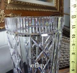 Waterford Giftware 12 Cut Crystal Bouquet Vase Gothic Mark Made in Ireland