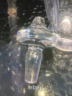 Waterford Glass Decanter vintage Irish crystal signed base slice and olive cut