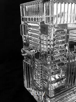 Waterford Hurricane heavy cut crystal vase, 8 inches