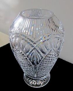 Waterford Master Cutter Cut Crystal Large Flower Vase Signed 12