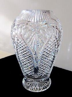 Waterford Master Cutter Cut Crystal Large Flower Vase Signed 12