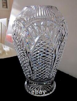 Waterford Master Cutter Cut Crystal Large Flower Vase Signed 12