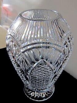 Waterford Master Cutter Cut Crystal Large Flower Vase Signed 12