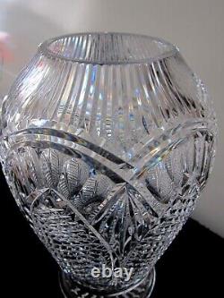 Waterford Master Cutter Cut Crystal Large Flower Vase Signed 12