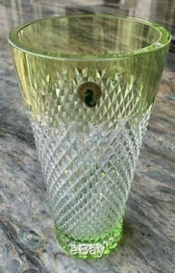 Waterford Prestige Alana Vase Lime 10 Cut to Clear Cased Crystal152053 NWOB