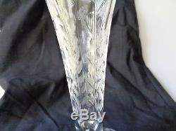 William Yeoward Cut Crystal Bowl Brilliant And Elegant Vase 10 Tall Fern Etch