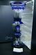 Xxl French Cut Crystal Cobalt Blue Vase Blown Glass Coa Signed Numeroted In Case